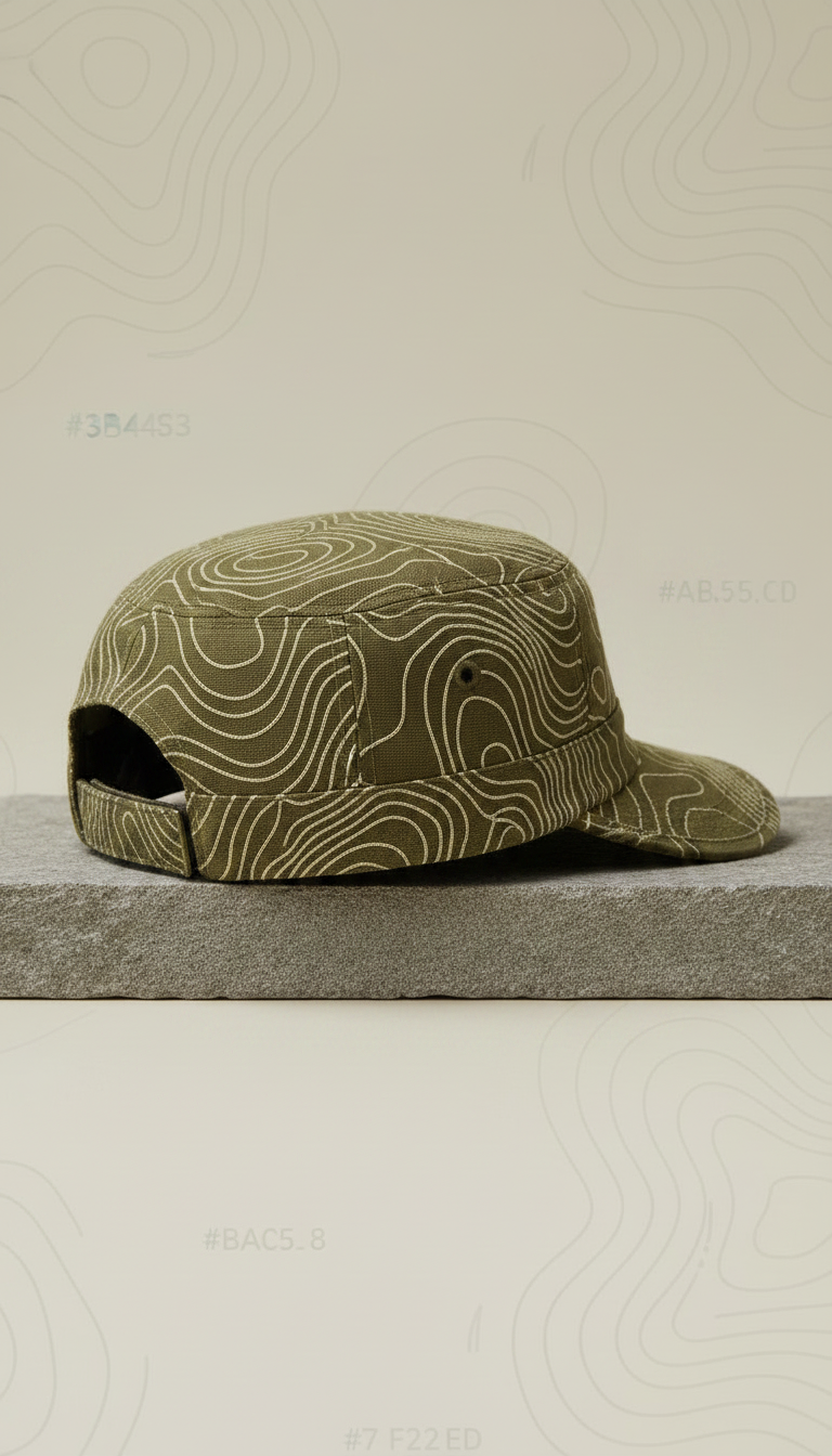 Topo-Lined Canvas Utility Cap