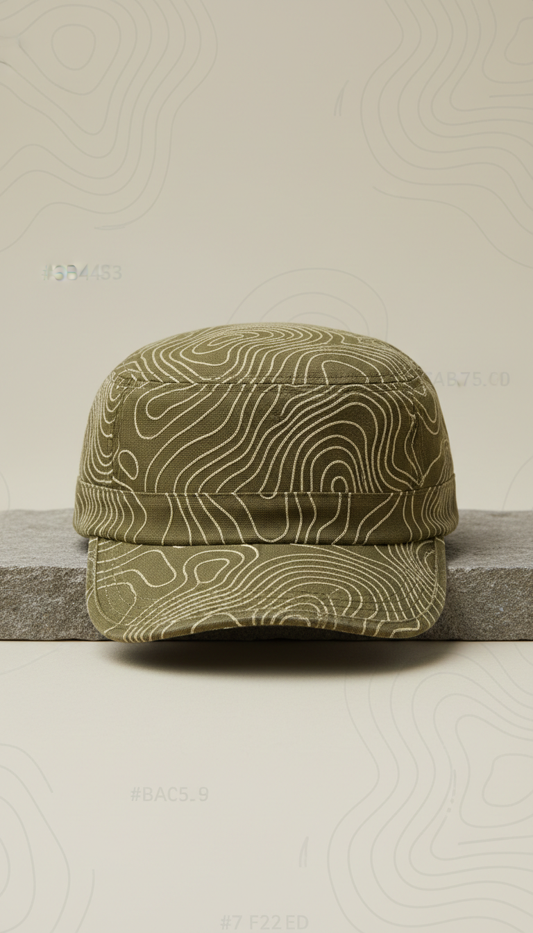 Topo-Lined Canvas Utility Cap